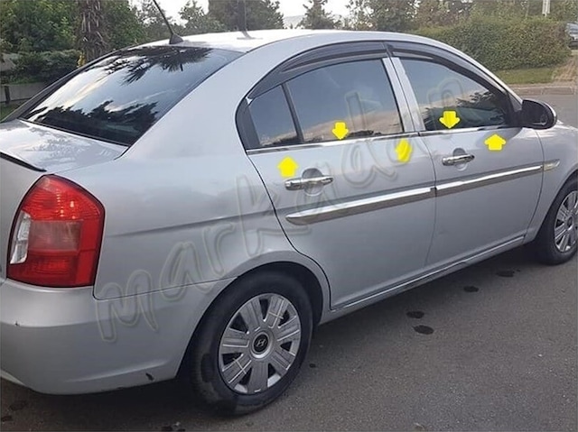 Woc Chrome Hyundai Accent Era Krom Cam Çıtası 4 Parça Paslanmaz Ç