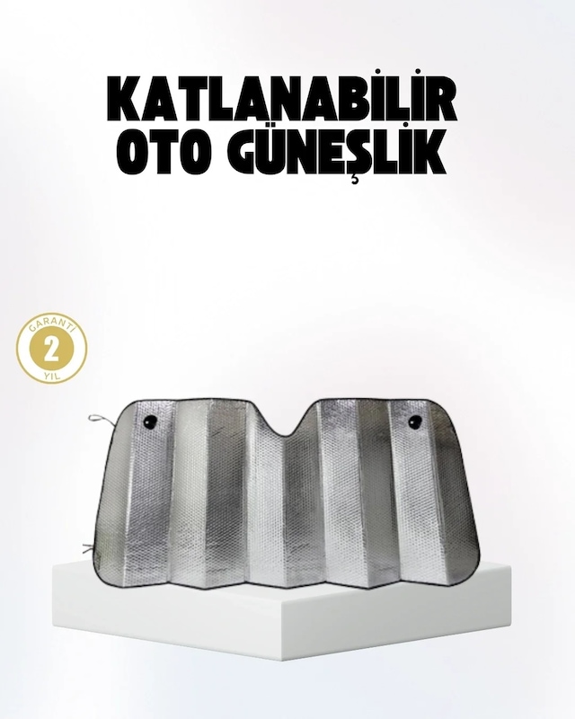 Ers Otomobil Güneşliği Katlanabilir Tasarım Ve Süngerli Isı Yalıtımı