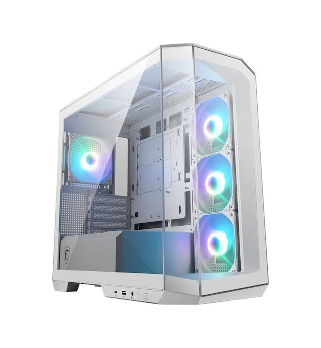 MSI MAG PANO M100R PZ YOK YAN FAN 3X 12CM ARKA FAN 1X 12CM Mid Tower mATX ARGB White Tempered Glass