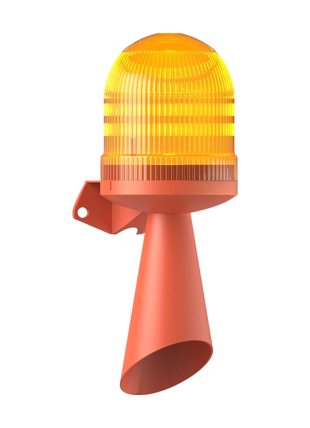 Mesan Led Multifonksiyon Tek Ses Borulu Siren Turuncu 85-260vac Ms 5834.3.85-260vac