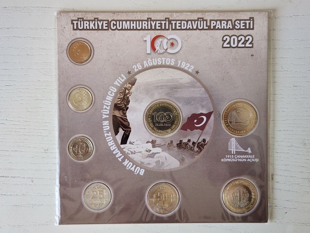 Büyük Taarruz Tedavül Seti 2022. 2022 Yılı Tedavül Hatıra Para Seti. Orijinal Set Koleksiyonluk