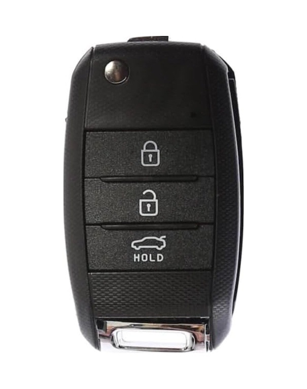 Autohan Keys Kia Sportage Ceed Rio 3 Butonlu Anahtar Kumanda Kabı, Siyah, Plastik