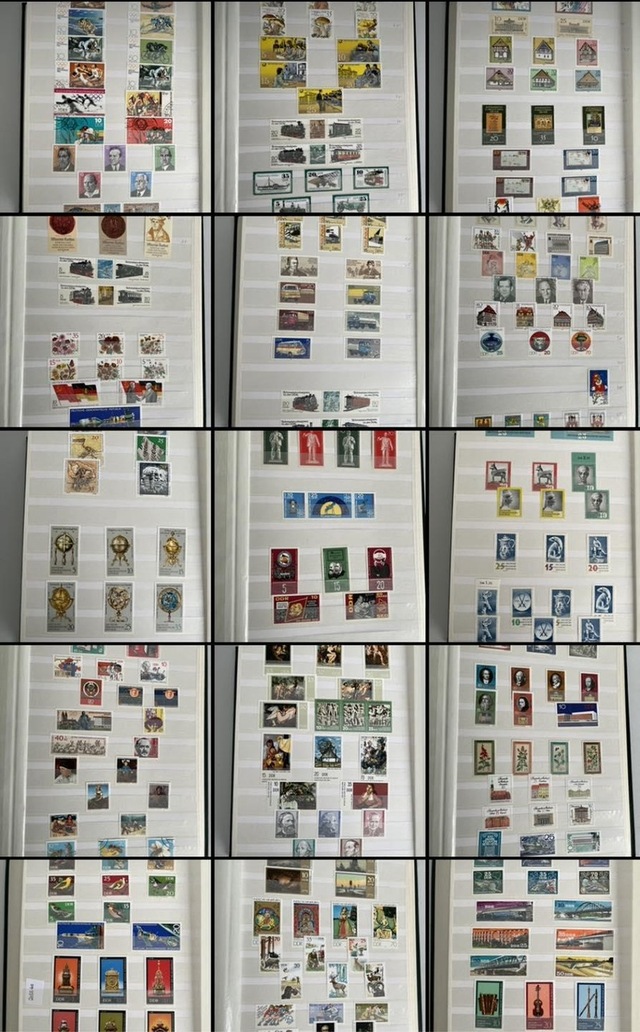 Almanya DDR Pul Koleksiyonu Albümü 1000 Adet - Yabancı Pul 052 Teşhir Ürün
