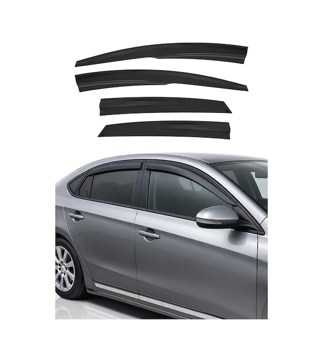 Ford Focus 3/4 Sedan/hb 2011-2017 Uyumlu Araca Özel Sport Style Akrilik Cam Rüzgarlığı Koyu 4 Parça