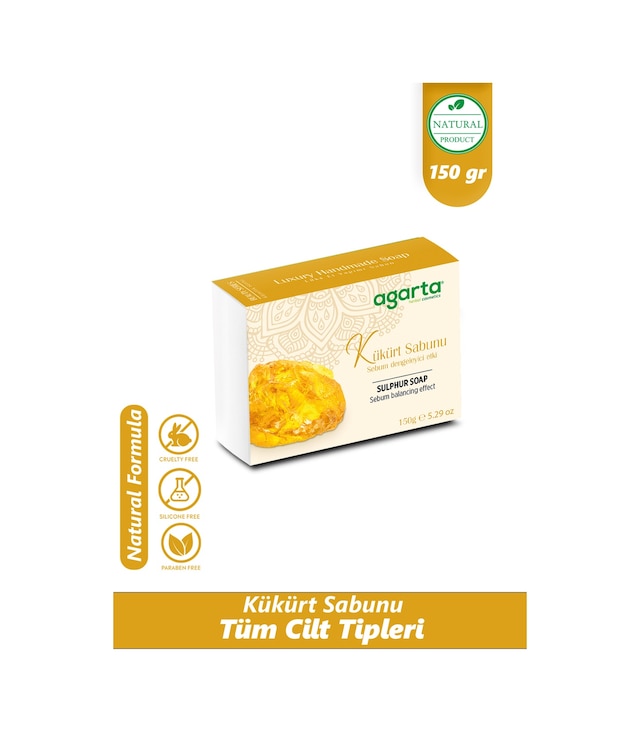 Agarta El Yapımı Doğal Katı Kükürt Sabunu 150 G