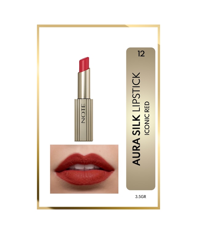 Aura Silk Lipstick 12 Iconic Red Kremsi Yarı Parlak Ruj - Kırmızı