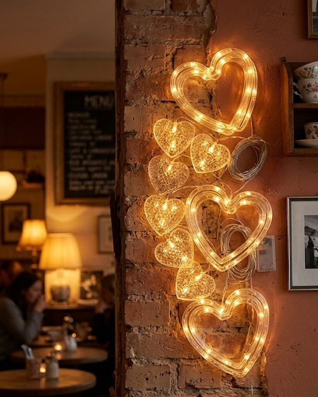 Dekoratif Kalp Led Neon Lamba Romantik Oda Balkon Ve Masa Üstü Iş