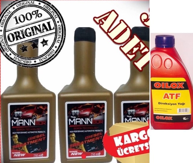 Manbor Dizel Yakıt Katkısı 3 Adet+Atf Direksiyon Yağı 900Ml