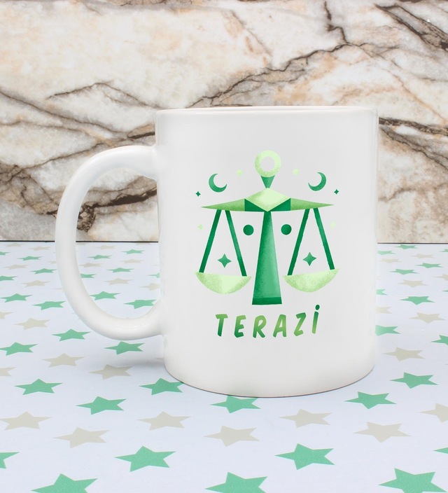 Terazi Burcu Özel Tasarım Kupa Bardak