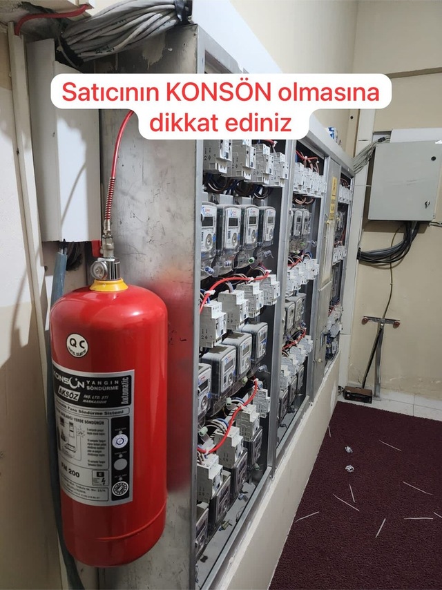 2kg Fm200 Otomatik Pano Içi Gazlı Söndürme Sistemi