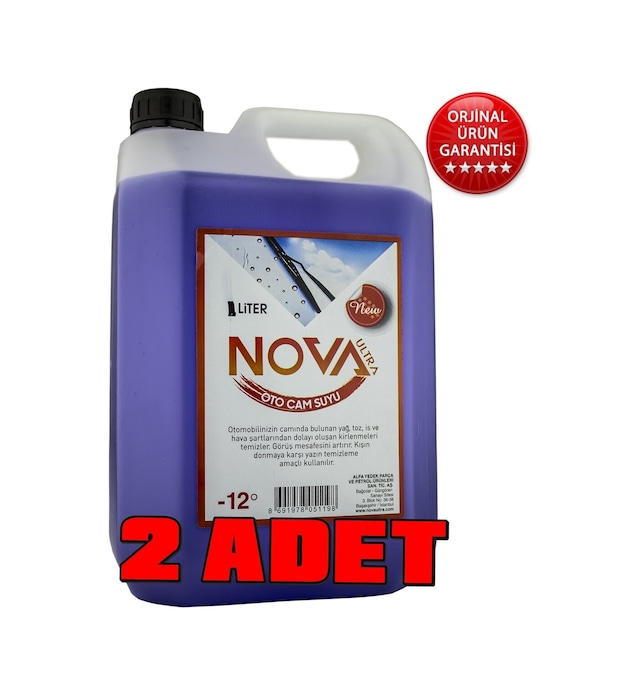 Nova Oto Cam Suyu Antifirizli -12 Derece 5 5 10 Litre