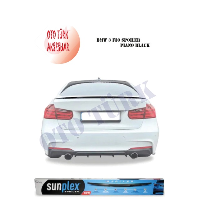 Bmw 3 F30 Spoiler Piano Black