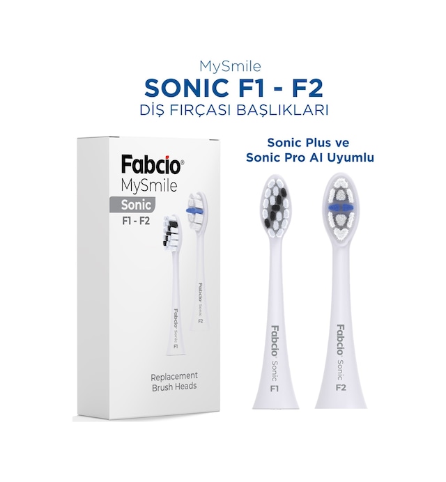 Fabcio Mysmile Sonic Plus/pro Aı Şarjlı Diş Fırçası Başlıkları F1-f2