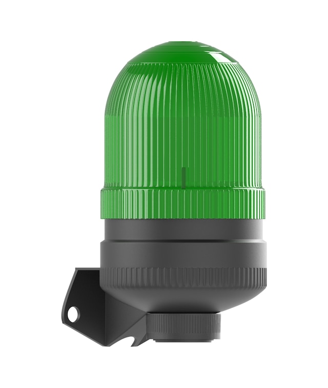 Mesan Ø70 300 Seri Yanıp Sönen Ampul Buzzer Duvar Montaj Yeşil 24vdc Ms 376.2.24vdc