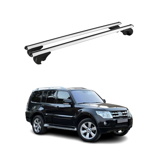 Mitsubishi Pajero Sport Iı 2008-2016 Arası Uyumlu Port Bagaj Taşıyıcı Ara Atkı Alüminyum Gümüş 2 Parça