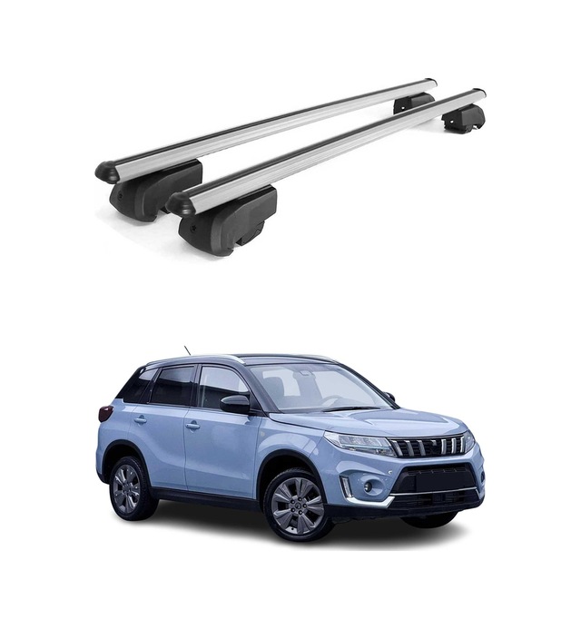 Suzuki Vitara Iv 2015-2027 Arası Uyumlu Port Bagaj Taşıyıcı Ara Atkı Alüminyum Gümüş 2 Parça