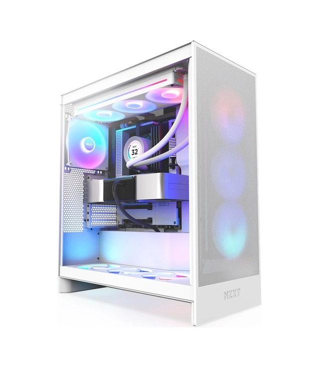 NZXT H7 FLOW 2024 CM-H72FW-R1 Mid Tower ATX RGB Tempered Glass
