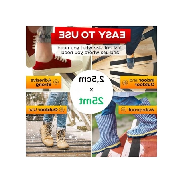 Kaydırmaz Bant, 2.5 Cm X 25 Mt Uzunlukta Siyah Renkli Güvenlik Çözümü