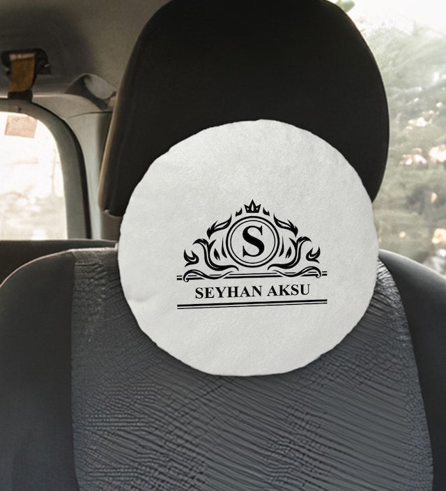 Bk Gift Kişiye Özel İsimli Yuvarlak Araç Koltuk Yastığı-12