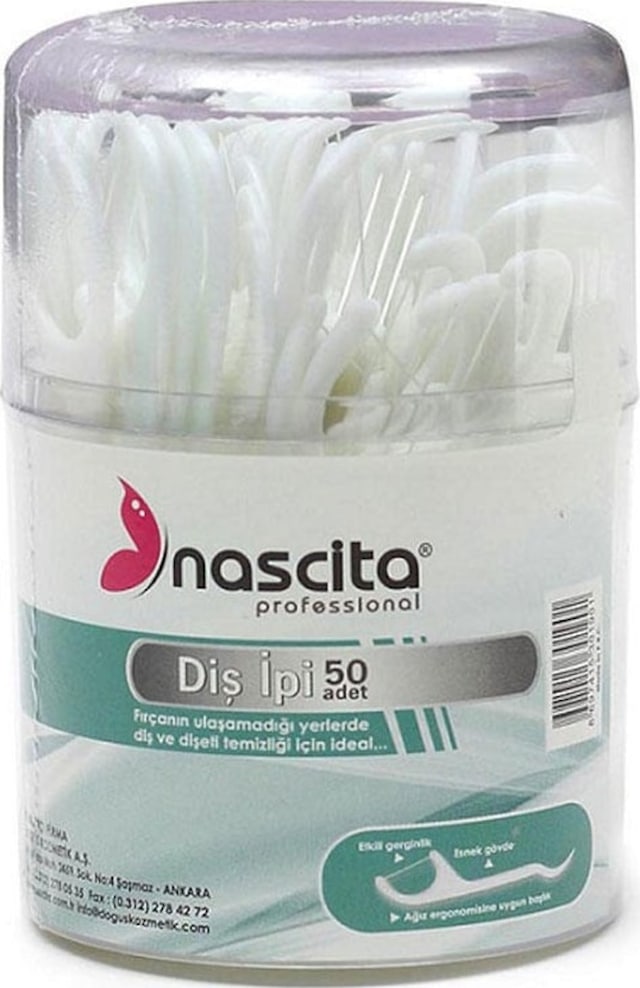 Nascita Kürdanlı Diş İpi Silindir Kutu 50'li