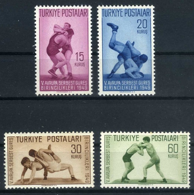 Türk Pulu Pul Koleksiyonu, 1949 Avrupa Güreş Şampiyonası,asb-agş-1949 Teşhir Ürün