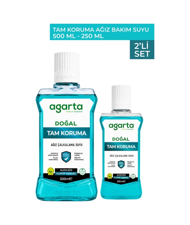 Agarta 2 Li Avantajlı Tam Koruma Ağız Bakım Seti 500 Ml Ve 250 Ml