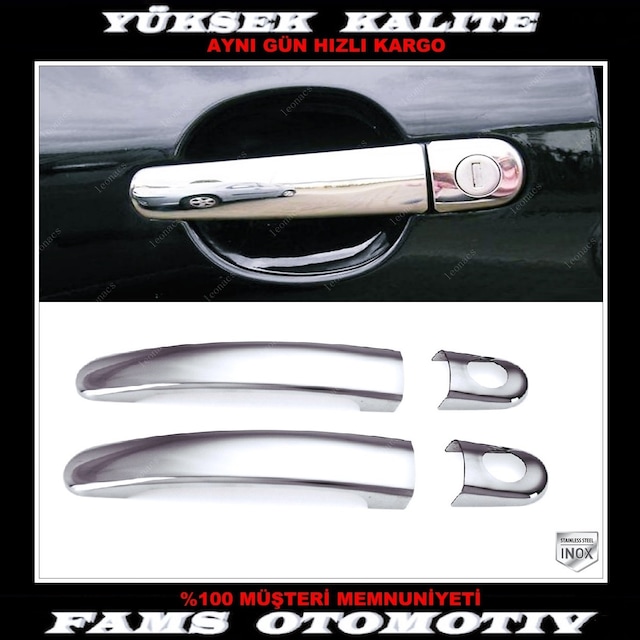 Vw Golf 4 Krom Kapı Kolu 2 Kapı 1998-2004 Arası P.Çelik 2 Delik