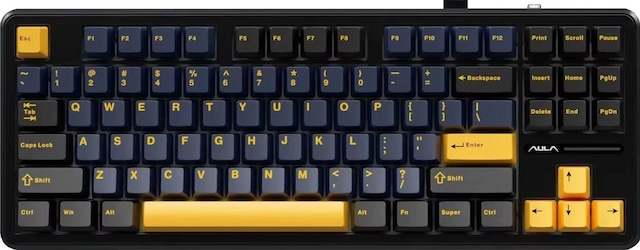 Aula F87 Mekanik RGB TKL GrayWood V3 Switch Kablosuz Makrolu Hot Swap Klavye