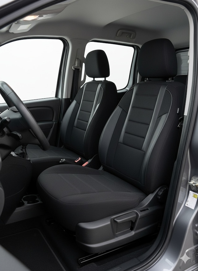 Favori Siyah Serisi Renault Kangoo İle Uyumlu Tam Set Oto Koltuk Kılıfı Arka Koltuk 2+1