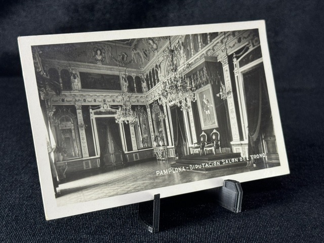 İspanya Vintage Kartpostal Pamplona Diputación Salon Del Trono / Taht Salonu Teşhir Ürün