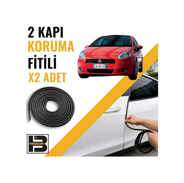 Fiat Punto Evo Kapı Koruma Fitili-iki Kapı-siyah-bm1276