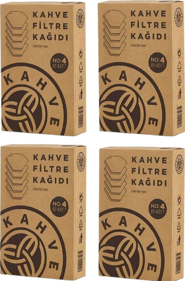 Kahve Dünyası No: 4 Kahve Filtre Kağıdı 4 x 80'li