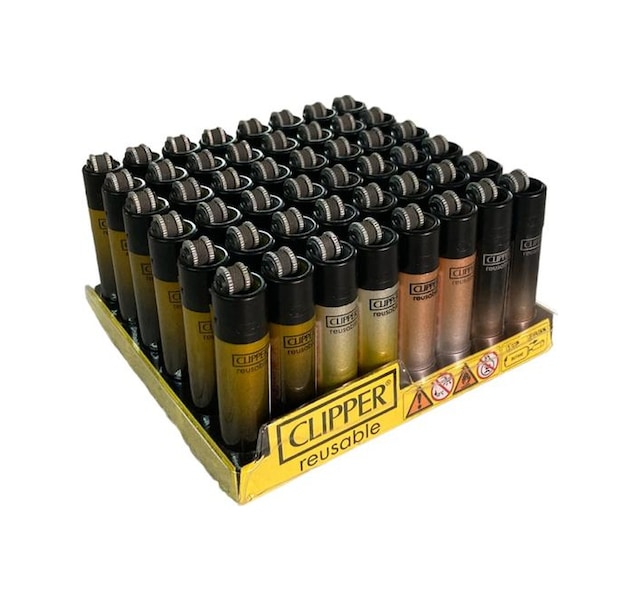 Clipper Micro Parlak Tramlı Taşlı Çakmak 48 Adet 6954