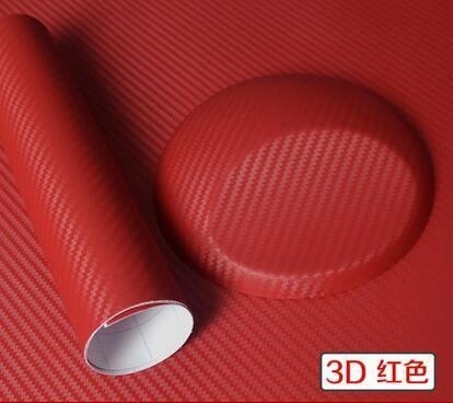 Autofolyo 3D Karbon Folyo Kırmızı 127 Cm X
