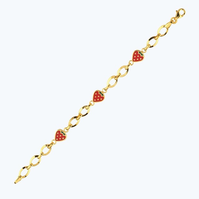 Altınbaş 22 Ayar Altın Çocuk Çilek Bileklik Bjrbl0004-25925 Renkli