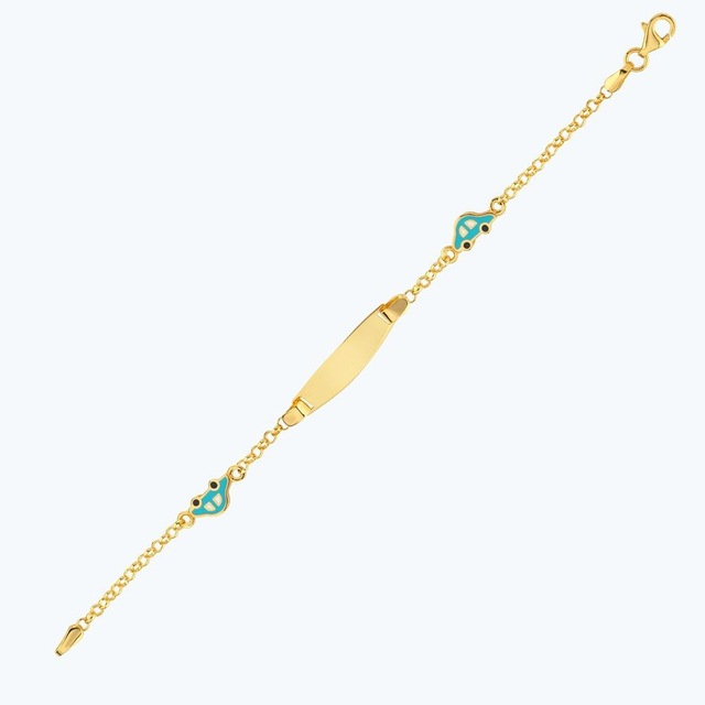 Altınbaş 22 Ayar Altın Çocuk Araba Künye Bjrbl0011-25925 Renkli