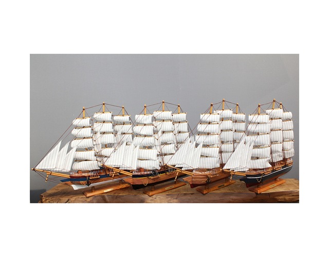 3 Adet Ahşap Gemi Dekoratif Maket Gemi 60 48 Cm Raf Ve Duvar Süsü Model Boat Wooden Ship