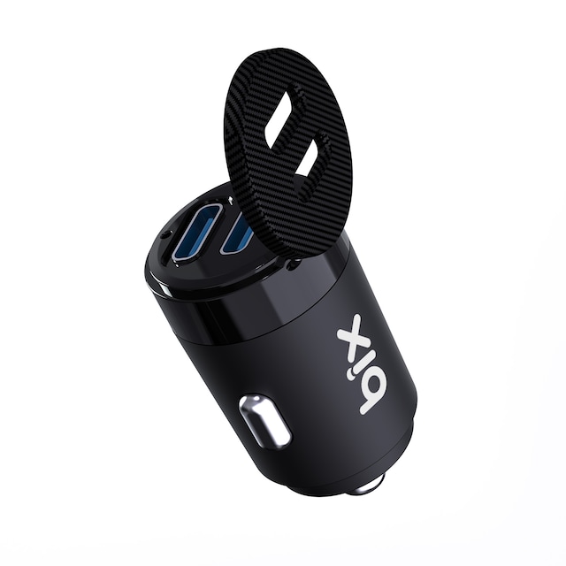 Bix Bxcc65c 65w Çift Portlu Usb-c Mini Araç İçi Şarj Cihazı Siyah