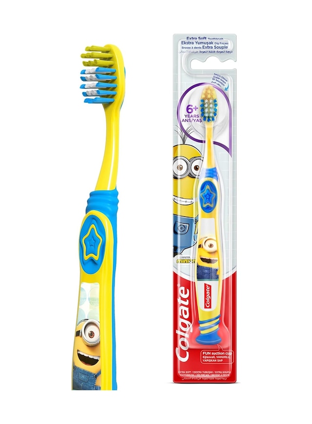 Colgate Minions 6+ Yaş Vakumlu Yapışkan Sap Ekstra Yumuşak Çocuk Diş Fırçası Sku: Smg8690010394774