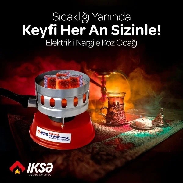 Ers Yuvarlak Galvaniz Elektrikli Nargile Köz Ocağı