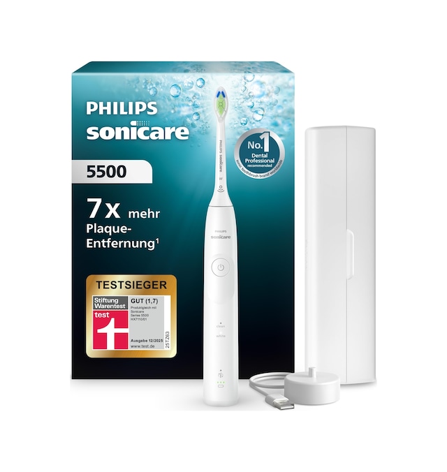 Philips Sonicare 5500 Elektrikli Diş Fırçası, 2 Fırçalama Moduna Sahip Sonic Diş Fırçası, Basınç Kontrolü, Easystart, Smartimer Ve Brushpacer, Beyaz, Model Hx7110/02 Yeni Teknoloji