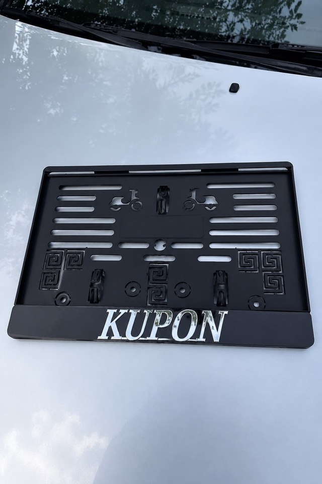 Kupon Krom Yazılı Motor Plakalık G001