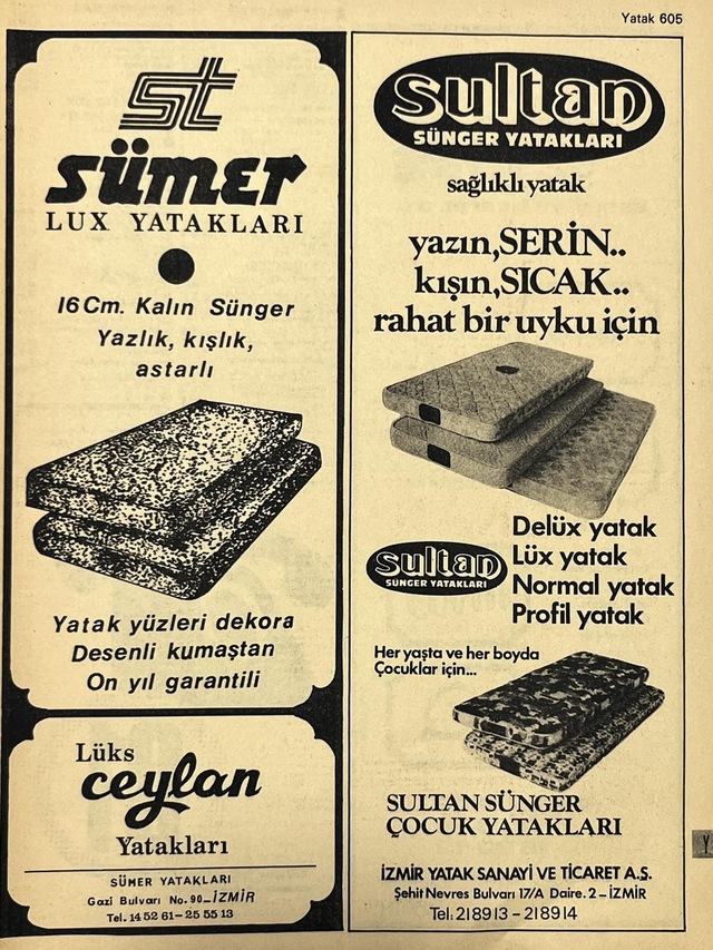 İzmir 1982-1983 Meslek Reklam İlanı Efemera S605 Teşhir Ürün