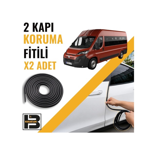 Citroen Jumper 2015-2025 Kapı Koruma Fitili-iki Kapı-siyah-bm1153