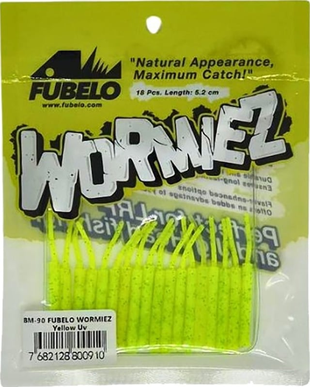 Fubelo Wormiez 5.2cm 18 Adet Lrf Silikonu Yellow Uv