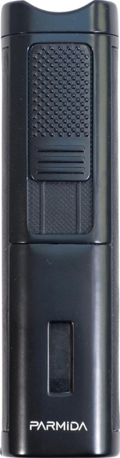 Parmida 3 Torch Pürmüz Sehpalı Gövdesi Deri Siyah Metal Puro Çakmağı - Tr9490