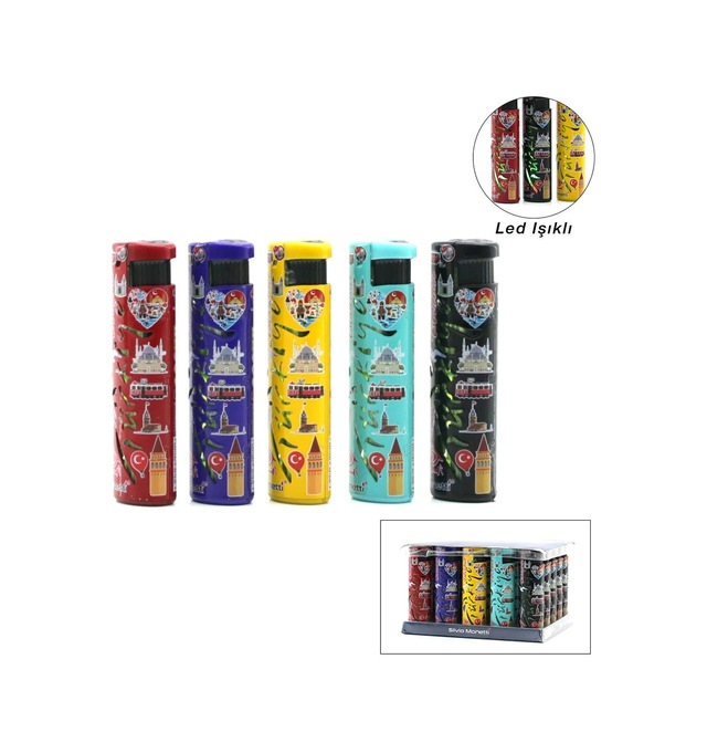 Ers- Rüzgar Çakmağı - Led Işıklı - Türkiye Temalı - Renkli