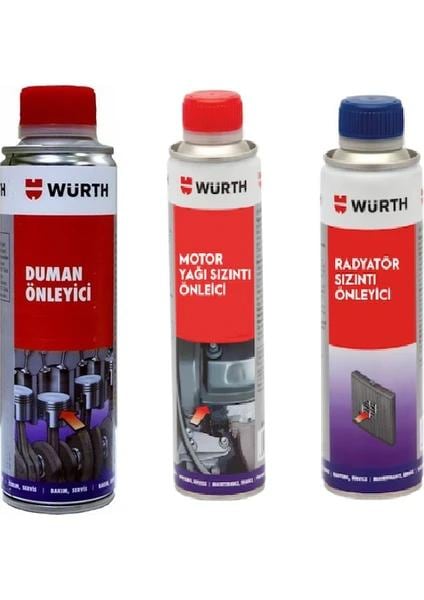 Würth Duman Önleyici + Yağ Sızıntı Önleciyi + Radyatör Sızıntı Ön