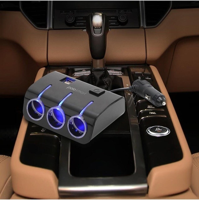 Polosmart 3 Girişli Araç Çakmak Çoklayıcı 2 Usb Girişi