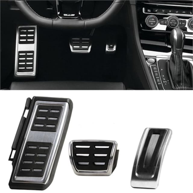 Golf 7-A3-Polo-Leon-Passat Alüminyum Pedal Set Otom-Manue-Otomatik
